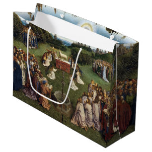 Sacola Para Presentes Grande Ghent Altarpart(detalhe), Van Eyck Brothers Large