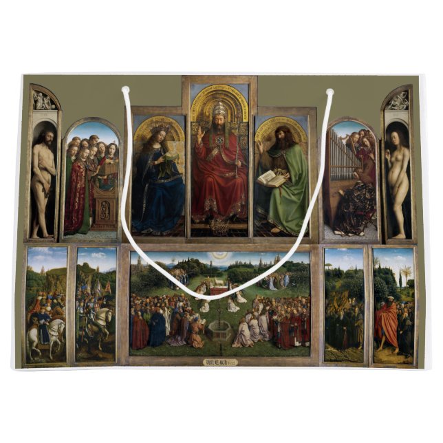 Sacola Para Presentes Grande Ghent Altarpart, Van Eyck Brothers (Frente)