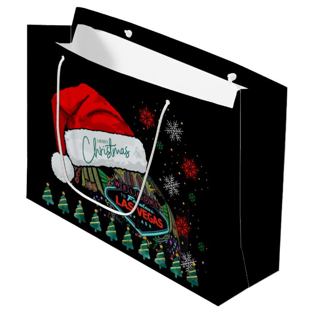 Sacola Para Presentes Grande Giant Santa Hat Las Vegas Gift Bag (Frente inclinada)