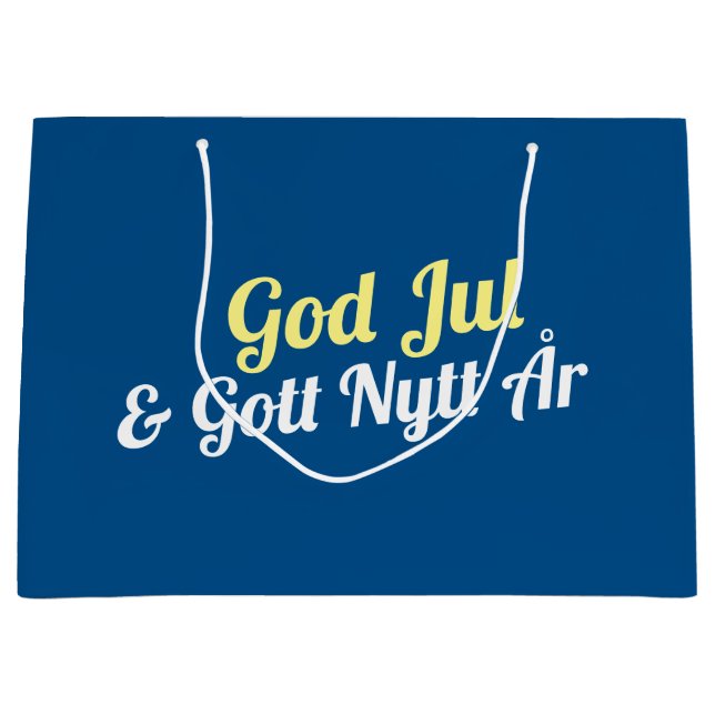 Sacola Para Presentes Grande Gift Bag de Natal sueco (Frente)