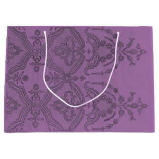 SACOLA PARA PRESENTES GRANDE GIFT BAG PRETO LAGRE DE ANTIQUE EM PLUM LEVE