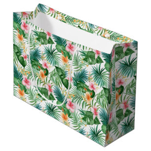 Sacola Para Presentes Grande Gift Bag-Tropical Floral