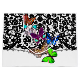 SACOLA PARA PRESENTES GRANDE GIFT BAGS ANTICOS LACE E BOTTERFIS