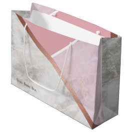 Sacola Para Presentes Grande Giftbag Grande e Dourado Rosa personalizado