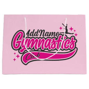 Sacola Para Presentes Grande Ginástica de Salto Dividido Personalizado NOME 