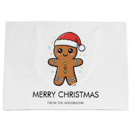 Sacola Para Presentes Grande Gingerpão bonito com Natal