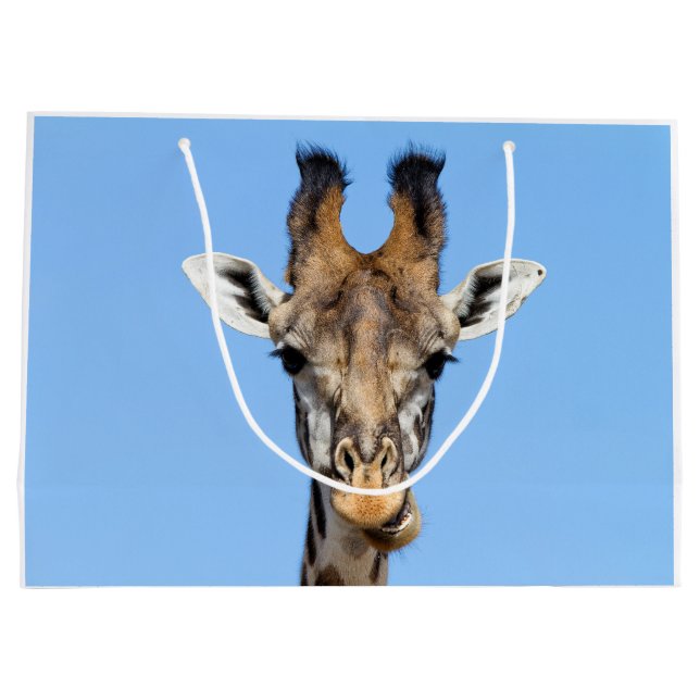 Sacola Para Presentes Grande Girafa (Verso)
