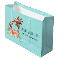Girafa Cólvora Aquarela Mãe e Parabéns Bebês