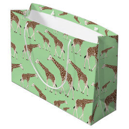 Sacola Para Presentes Grande Giraffe Jungle Safari Animal