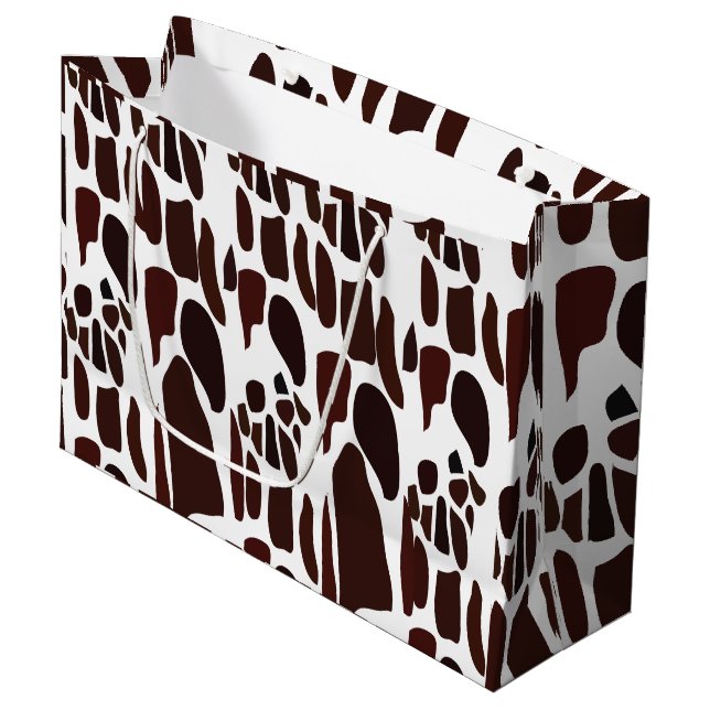 Sacola Para Presentes Grande Giraffe Skin Pattern (Frente inclinada)