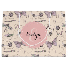 Sacola Para Presentes Grande Girly Cream Blush Pink Sweet Little Critério Perso