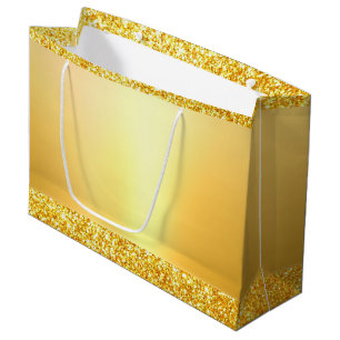 Sacola Para Presentes Grande Glamour Moderno Elegante Glitter Modelo