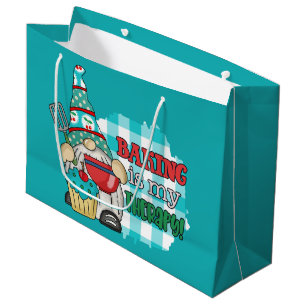 Sacola Para Presentes Grande Gnomo de amantes de panificação