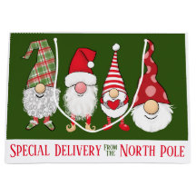 Gnomos para a entrega especial de Natal