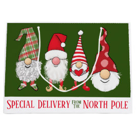 Sacola Para Presentes Grande Gnomos para a entrega especial de Natal