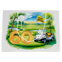 Golf 60º Aniversário com aquarela de carrinho de g