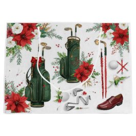 Sacola Para Presentes Grande Golf Christmas themed gifts for golfer