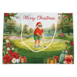 Sacola Para Presentes Grande Golf Christmas themed gifts for golfer