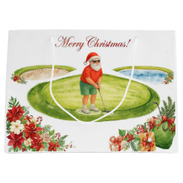 Sacola Para Presentes Grande Golf Christmas themed gifts for golfer