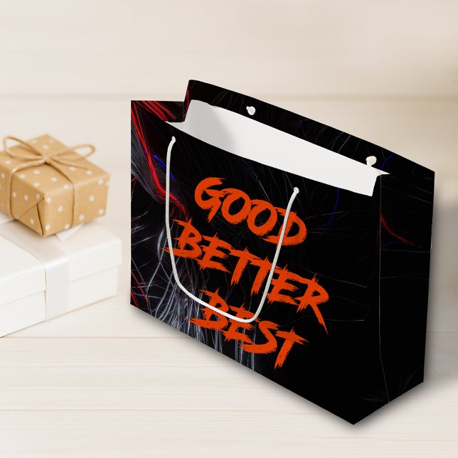 Sacola Para Presentes Grande Good Better Best Never Let It Rest (Criador carregado)