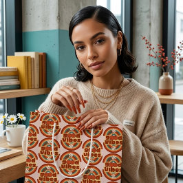 Sacola Para Presentes Grande Good Vibes