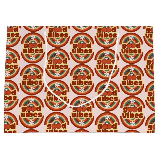 Sacola Para Presentes Grande Good Vibes (Frente)