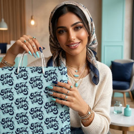 Sacola Para Presentes Grande Good Vibes Large Gift Bag