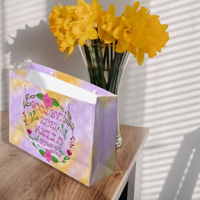 SACOLA PARA PRESENTES GRANDE GOODBYE 20XX OLÁ 20XX (Criador carregado)