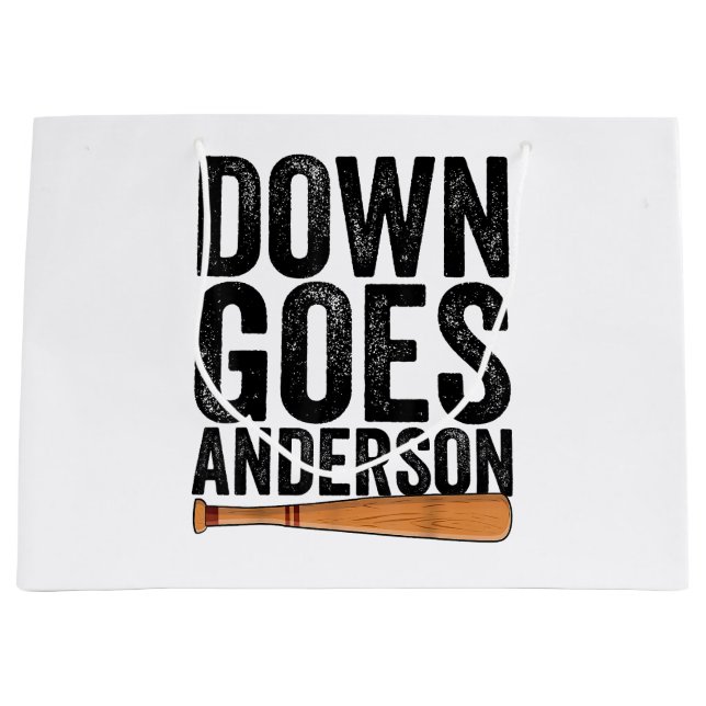SACOLA PARA PRESENTES GRANDE GOSTA ANDERSON FUNNY PRESENTE BASEBALL ANDERSON (Frente)