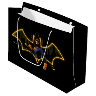 Sacola Para Presentes Grande Gotham Knights Batgirl no logotipo