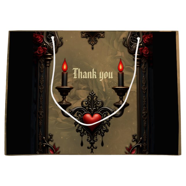 Sacola Para Presentes Grande Gótico Romance: Paixão Oculta. (Frente)