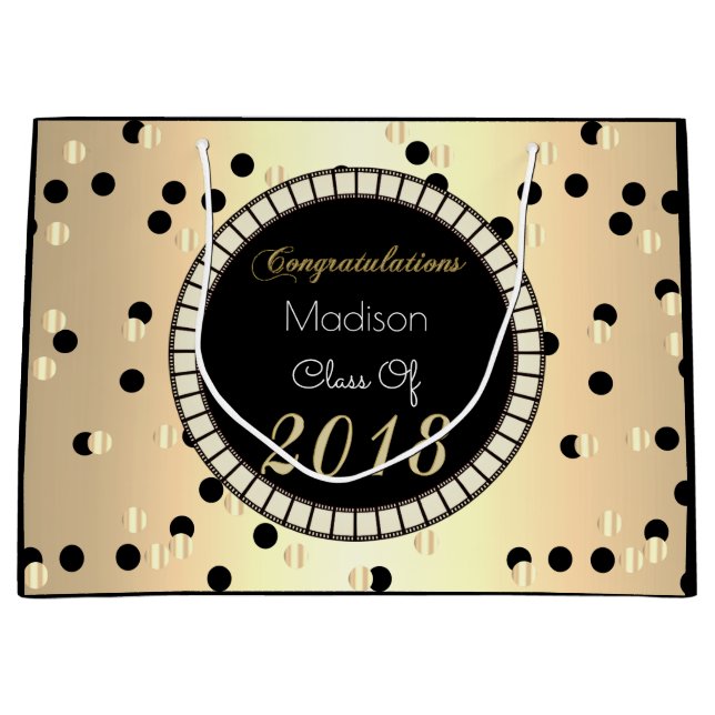Sacola Para Presentes Grande Graduação divertida e elegante 2018 (Frente)