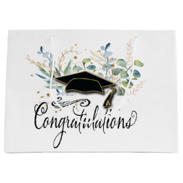 Sacola Para Presentes Grande Graduação Eucalyptus Parabéns