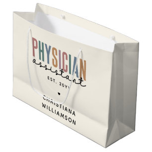 Sacola Para Presentes Grande Graduação Personalizada do Assistente Médico PA