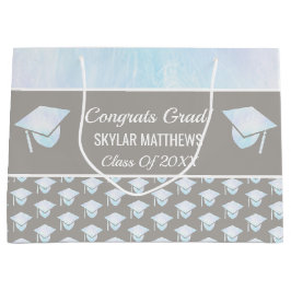 Sacola Para Presentes Grande Graduação White Opal Pattern Trendy Pargrats