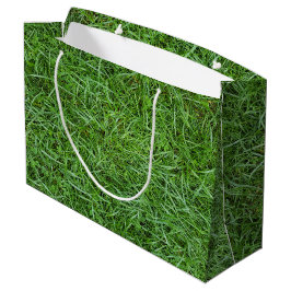 Sacola Para Presentes Grande Grama Verde
