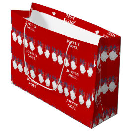 Sacola Para Presentes Grande Grand Sac Cadeau Joyeux Noël Cloches Rouge