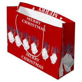 Sacola Para Presentes Grande Grand Sac Cadeau "Merry Christmas" – Rouge Festif