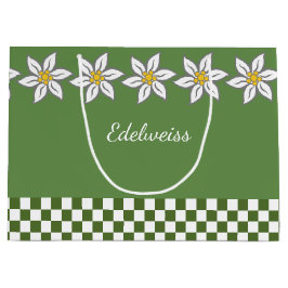 Sacola Para Presentes Grande Grande Bag Gift Edelweiss Verde