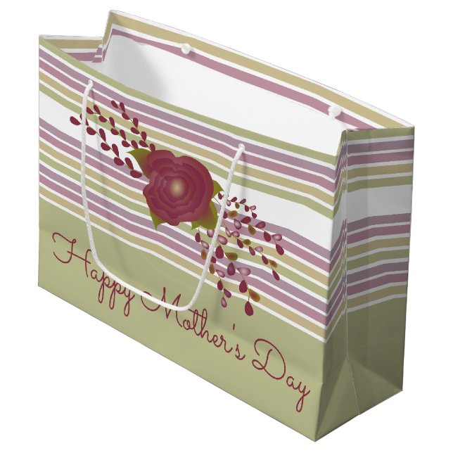 Sacola Para Presentes Grande Grande barra de presentes de papel para Dia de as  (Frente inclinada)