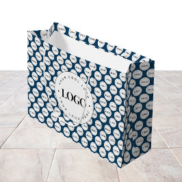 Sacola Para Presentes Grande Grande e Pequena Empresa Padrão de Logotipo de Neg