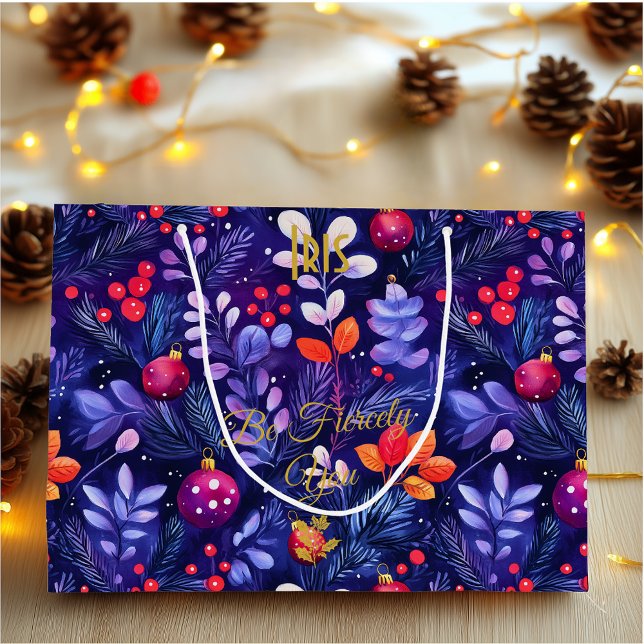 Sacola Para Presentes Grande Grande Saco de Presente Personalizado com Folhas R (Criador carregado)