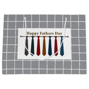Sacola Para Presentes Grande Gravatas Happy Dia de os pais Gift Bag