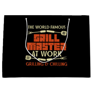Sacola Para Presentes Grande Grelha Mestre No Trabalho A Arrefecer O Churrasco
