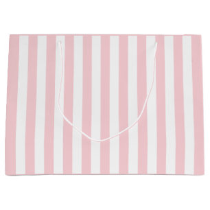 Sacola Para Presentes Grande Grelha Rosa e Branco do Milênio