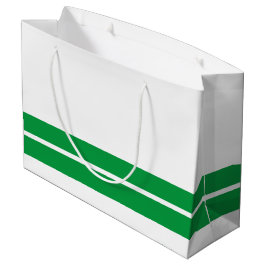 Sacola Para Presentes Grande Grelhas De Baixo Bordo De Kelly Verde Em Branco