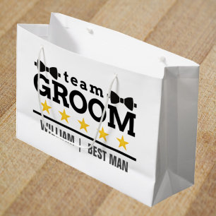 Sacola Para Presentes Grande Grupo de Equipe   PADRINHO DE CASAMENTO   SOLTEIRO
