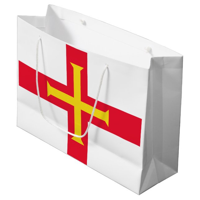 Sacola Para Presentes Grande Guernsey Flag (Frente inclinada)