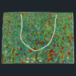 Sacola Para Presentes Grande Gustav Klimt - Campo Poppy<br><div class="desc">Poppy Field / Field of Poppies - Gustav Klimt,  Oil on Canvas,  1907</div>