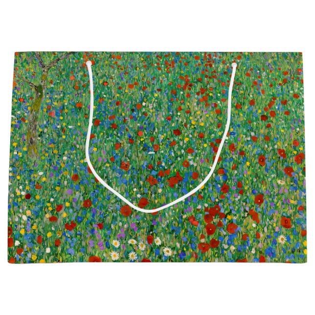 Sacola Para Presentes Grande Gustav Klimt - Campo Poppy (Frente)